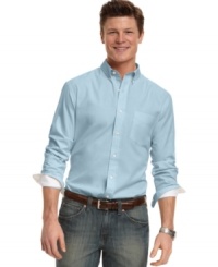 Stock up on a must-have. This Club Room plaid shirt will quickly become an essential wardrobe piece. Stock up on a must-have. This Club Room plaid shirt will quickly become an essential wardrobe piece.