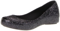 Mini Melissa Ultragirl Glitter Ballet Flat (Little Kid),Black Glitter,2 M US Little Kid