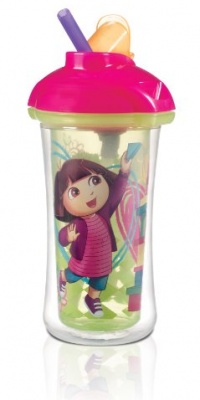 Munchkin Dora the Explorer Click Lock Insulated Straw Cup, 9 Ounce Munchkin Dora the Explorer Click Lock Insulated Straw Cup, 9 Ounce