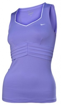 Nike Women's Dri-Fit Statement Pleated Tennis Tank Top Purple Nike Women's Dri-Fit Statement Pleated Tennis Tank Top Purple