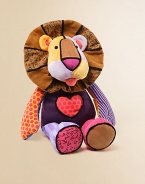 In a patchwork of patterns, this friendly lion is the perfect plush play mate.9½W X 17H X 8½DCottonWashable surfaceRecommended for ages 4 and upImported
