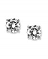 Impeccable style with a hint of sparkle. These chic studs by Givenchy feature round-cut crystals (8 mm) in a silver tone mixed metal post setting.