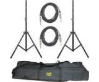 PYLE-PRO PMDK102 - Heavy-Duty Aluminum Anodizing Dual Speaker Stand & 1/4'' Cable Kit PYLE-PRO PMDK102 - Heavy-Duty Aluminum Anodizing Dual Speaker Stand & 1/4'' Cable Kit