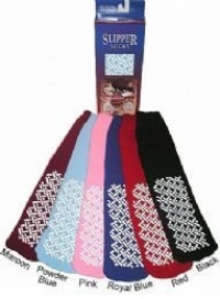 Slipper Socks(ONE SIZE FITS ALL, Red) 3 Pairs Slipper Socks(ONE SIZE FITS ALL, Red) 3 Pairs