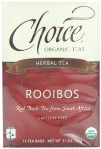 Choice Organic Rooibos, Red Bush Tea, Caffine Free, 16-Count Box (Pack of 6) Choice Organic Rooibos, Red Bush Tea, Caffine Free, 16-Count Box (Pack of 6)