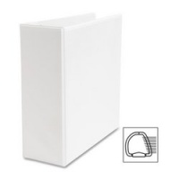 Business Source 28444 D-Ring Binder, w/ Pockets, 4 in. Capacity, White Business Source 28444 D-Ring Binder, w/ Pockets, 4 in. Capacity, White