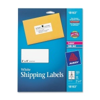 Avery Shipping Labels for Laser and Inkjet Printers, White, 2 x 4 Inches, Pack of 100 (18163) Avery Shipping Labels for Laser and Inkjet Printers, White, 2 x 4 Inches, Pack of 100 (18163)