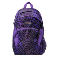 JanSport Wasabi Backpack (Black/Prism Purple Flashback Zebra) JanSport Wasabi Backpack (Black/Prism Purple Flashback Zebra)