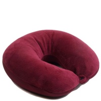 SleepMax Labs MicroBead Ultra Soft Travel Neck Pillow - Hypoallergenic Velvety Cover w/ Easy Comfort Snap Deluxe Burgundy SleepMax Labs MicroBead Ultra Soft Travel Neck Pillow - Hypoallergenic Velvety Cover w/ Easy Comfort Snap Deluxe Burgundy