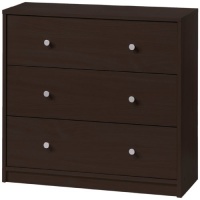 Tvilum Portland 3-Drawer Dresser, Espresso Tvilum Portland 3-Drawer Dresser, Espresso