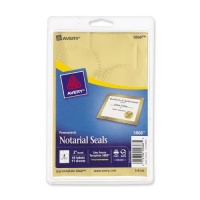 Avery Inkjet Print or Write Notarial Seals, 2 in Diameter, Gold, 44/Pack, PK - AVE05868 Avery Inkjet Print or Write Notarial Seals, 2 in Diameter, Gold, 44/Pack, PK - AVE05868