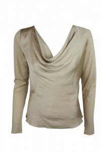 INC International Concepts Womens Cowl Neck Long Sleeve Top