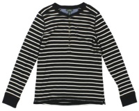 Lauren Jeans Co. Women's Long-Sleeved Striped Henley Top Lauren Jeans Co. Women's Long-Sleeved Striped Henley Top