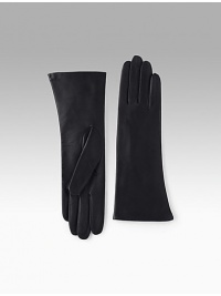 EXCLUSIVELY OURS. Essential four-button length in butter-soft lambskin and a slew of colors. About 12 long Silk lining Made in Italy EXCLUSIVELY OURS. Essential four-button length in butter-soft lambskin and a slew of colors. About 12 long Silk lining Made in Italy