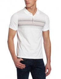 Calvin Klein Sportswear Men's Short Sleeve 3 Button Jersey Stripe Polo Calvin Klein Sportswear Men's Short Sleeve 3 Button Jersey Stripe Polo