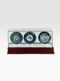 Perfect for the tried-and-true Rangers fan! This three puck set includes All-Star Goalie Henrik Lundqvist, 2012 All-Star Game MVP Marian Gaborik, and Team Captain Ryan Callahan and comes displayed in a sleek glass and wood case.Steiner Sports Certificate of Authenticity includedHand signed by the players listedWood and glass caseKeep out of sunlight16W X 10H X 11DMade in USA Perfect for the tried-and-true Rangers fan! This three puck set includes All-Star Goalie Henrik Lundqvist, 2012 All-Star Game MVP Marian Gaborik, and Team Captain Ryan Callahan and comes displayed in a sleek glass and wood case.Steiner Sports Certificate of Authenticity includedHand signed by the players listedWood and glass caseKeep out of sunlight16W X 10H X 11DMade in USA