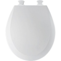Bemis 500EC000 Molded Wood Round Toilet Seat With Easy Clean and Change Hinge, White Bemis 500EC000 Molded Wood Round Toilet Seat With Easy Clean and Change Hinge, White