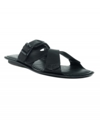 Go strappy and streamlined for summer with the modern minimalist flair of these leather men's sandals from INC International Concepts. Go strappy and streamlined for summer with the modern minimalist flair of these leather men's sandals from INC International Concepts.