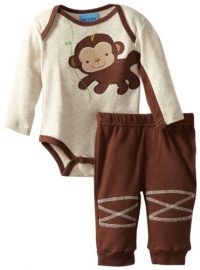 Carter's Watch the Wear Baby-Boys Newborn Monkey Bodysuit Pant Set, Oatmeal, 6-9 Months Carter's Watch the Wear Baby-Boys Newborn Monkey Bodysuit Pant Set, Oatmeal, 6-9 Months