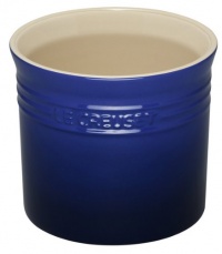 Le Creuset Stoneware Large 2-3/4-Quart Utensil Crock, Blue Le Creuset Stoneware Large 2-3/4-Quart Utensil Crock, Blue