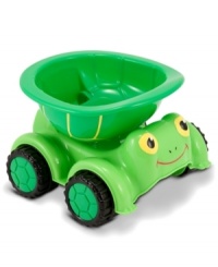 Keep it rolling. Tootle Turtle's upturned shell on this Melissa and Doug dump truck is the perfect place to load blocks and toys and get them to their final destination. Keep it rolling. Tootle Turtle's upturned shell on this Melissa and Doug dump truck is the perfect place to load blocks and toys and get them to their final destination.