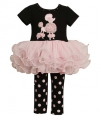 Size-6 BNJ-5196B 2-Piece BLACK PINK POODLE PUPPY DOG WIRE HEM MESH TUTU Dress/Legging Set,B35196 Bonnie Jean LITTLE GIRLS Size-6 BNJ-5196B 2-Piece BLACK PINK POODLE PUPPY DOG WIRE HEM MESH TUTU Dress/Legging Set,B35196 Bonnie Jean LITTLE GIRLS