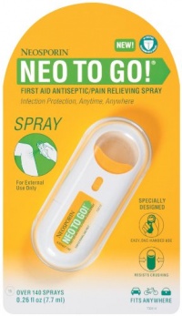 Neosporin Neo to Go Antiseptic Pain Relieving Spray, 0.26 Ounce (Pack of 2) Neosporin Neo to Go Antiseptic Pain Relieving Spray, 0.26 Ounce (Pack of 2)