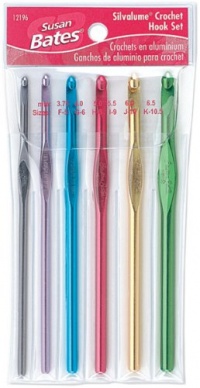 Susan Bates Silvalume Crochet Hook Set in Pouch Sizes F, G, H, I, J, K Susan Bates Silvalume Crochet Hook Set in Pouch Sizes F, G, H, I, J, K