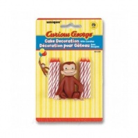 Unique 137884 Curious George Cake Decoration with 6 Candles