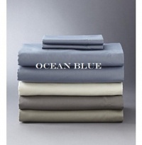 Calvin Klein Double Stitch Sateen King Sheet Set Ocean Blue