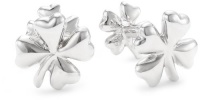 ROTENIER Novelty Sterling Silver Four Leaf Clovers Cufflinks ROTENIER Novelty Sterling Silver Four Leaf Clovers Cufflinks
