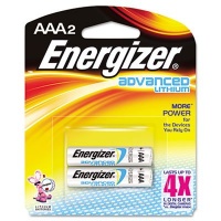 Energizer EA92BP-2 AAA Advanced Lithium Battery - Retail Packaging Energizer EA92BP-2 AAA Advanced Lithium Battery - Retail Packaging