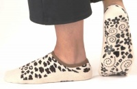 Skidders Women's Gripper Socks -Brown Leopard Skidders Women's Gripper Socks -Brown Leopard