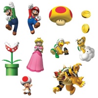 Party Destination 164716 Super Mario Bros. Removable Wall Decorations Party Destination 164716 Super Mario Bros. Removable Wall Decorations