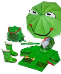Get undercover with a froggy friend. This Kidorable frog umbrella is about in a hoppy favorite. Get undercover with a froggy friend. This Kidorable frog umbrella is about in a hoppy favorite.