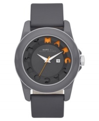 With vibrant stripes beaming at the sides, this Marc by Marc Jacobs watch brings the color you need this season. With vibrant stripes beaming at the sides, this Marc by Marc Jacobs watch brings the color you need this season.