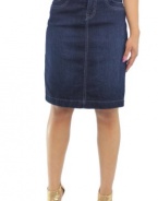 Style&co. Skirt, Women's Tummy-Control Denim Pencil, Rinse Wash