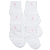 Polo Ralph Lauren girls infant-toddler quarter socks 6pairs - 18-24 months Polo Ralph Lauren girls infant-toddler quarter socks 6pairs - 18-24 months