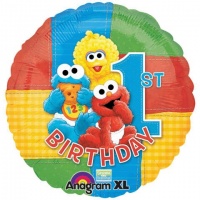 Sesame Street 1st Birthday 18 Foil Balloon Sesame Street 1st Birthday 18 Foil Balloon