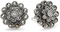 Judith Jack Starlight Sterling Silver and Marcasite Button Earrings Judith Jack Starlight Sterling Silver and Marcasite Button Earrings