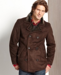 Wrap up in warmth and style with this double-breasted coat from Nautica. Wrap up in warmth and style with this double-breasted coat from Nautica.