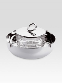 Luxurious caviar deserves the special presentation that this polished, silverplated and crystal set provide. Designed with a generous ice trench that makes the set ideal for dips as well. From the Vertigo Collection 6¾ dia Made in France Luxurious caviar deserves the special presentation that this polished, silverplated and crystal set provide. Designed with a generous ice trench that makes the set ideal for dips as well. From the Vertigo Collection 6¾ dia Made in France