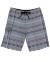 Add some prep to your surfer style with these plaid board shorts from O'Neill.