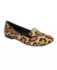 A lesson in leisure: keep your ultra-glam look even when kicking back. The Croquet-L smoking flats by Steve Madden are a modern take on old-school luxury with their classic shape and animal-print hair. A lesson in leisure: keep your ultra-glam look even when kicking back. The Croquet-L smoking flats by Steve Madden are a modern take on old-school luxury with their classic shape and animal-print hair.