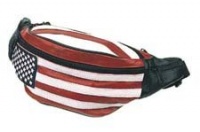 Genuine Leather USA Flag Fanny Pack, Stars & Stripes Waist Bag or Belt Bag. Great for Travel or Everyday Use Genuine Leather USA Flag Fanny Pack, Stars & Stripes Waist Bag or Belt Bag. Great for Travel or Everyday Use