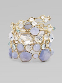 From the Modern Rock Candy Collection. A radiant array of faceted clear quartz, set around a slender bangle of 18k gold.Clear quartz 18k yellow gold Diameter, about 2½ Imported Please note: Bracelets sold separately. From the Modern Rock Candy Collection. A radiant array of faceted clear quartz, set around a slender bangle of 18k gold.Clear quartz 18k yellow gold Diameter, about 2½ Imported Please note: Bracelets sold separately.