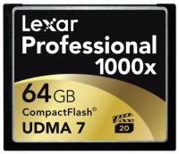 Lexar Professional 1000x 64GB CompactFlash Card LCF64GCTBNA1000 Lexar Professional 1000x 64GB CompactFlash Card LCF64GCTBNA1000