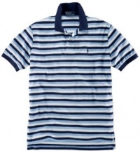 Polo Ralph Lauren Mens Classic-fit Interlock Stripe Polo Shirt, Newport Navy Multi Polo Ralph Lauren Mens Classic-fit Interlock Stripe Polo Shirt, Newport Navy Multi