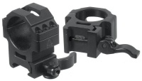 UTG Max Strength LE Grade Quick Detach Picatinny Scope Rings (2 Piece, 30mm Diam, 6-Screw Mid Profile) UTG Max Strength LE Grade Quick Detach Picatinny Scope Rings (2 Piece, 30mm Diam, 6-Screw Mid Profile)