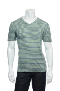 INC International Concepts Men's Gray Horizontal Striped V-Neck T-Shirt INC International Concepts Men's Gray Horizontal Striped V-Neck T-Shirt